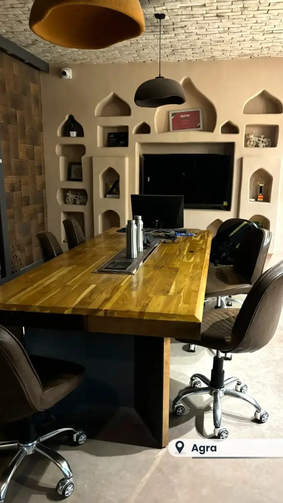 Solid wood conference table, Agra